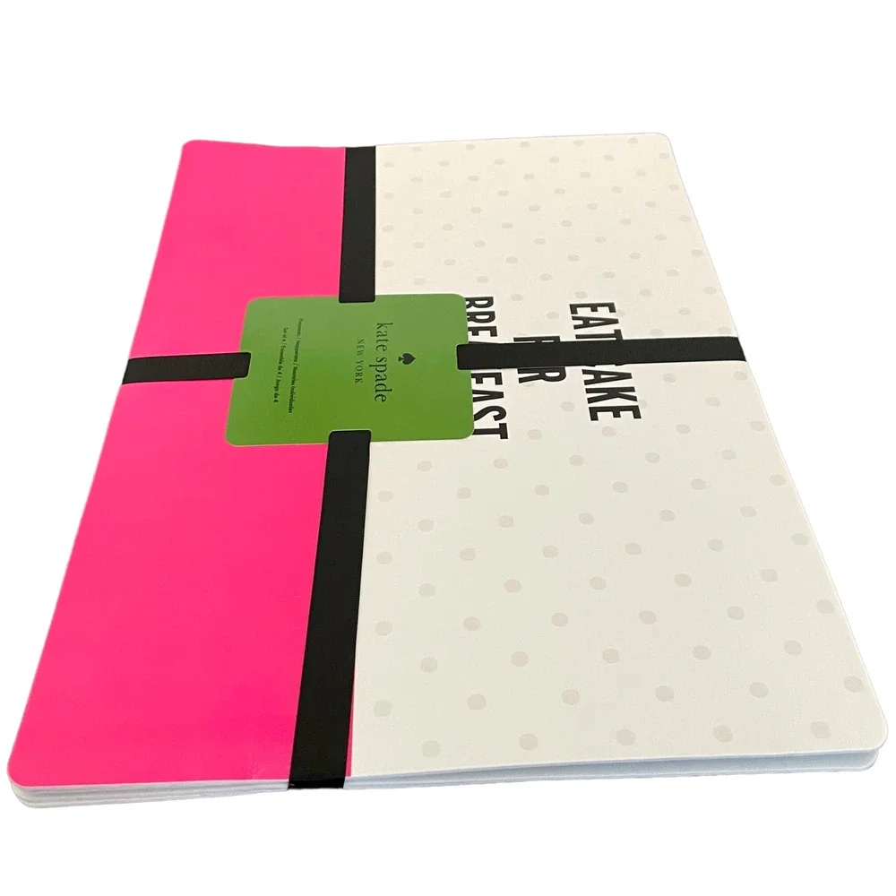 KATE SPADE Food for Thought Placemats Eat Cake for Breakfast Set of 4 Pink NEW